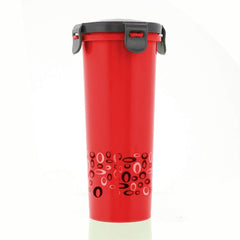 Kuber Industries Virgin Plastic klick Big Glass 2 Piece Tumbler/airtight Container Leakproof Storage with Lid 500ml (Multi)