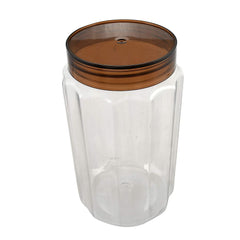 Kuber Industries Multipurpose Transparent Plastic Container with Airtight Lid,1800ml, Set of 6 (Brown)-HS42KUBMART25075