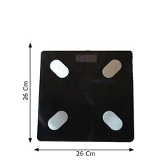 Homestic Weighing Scale armoured glass|Weight Machine For Body Weight|Capicity "180" KG (Black)