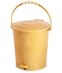 Kuber Industries 3 Pieces Plastic Dustbin Garbage Bin with Handle, 10 Liters (Yellow, Blue & Red) - CTKTC034676