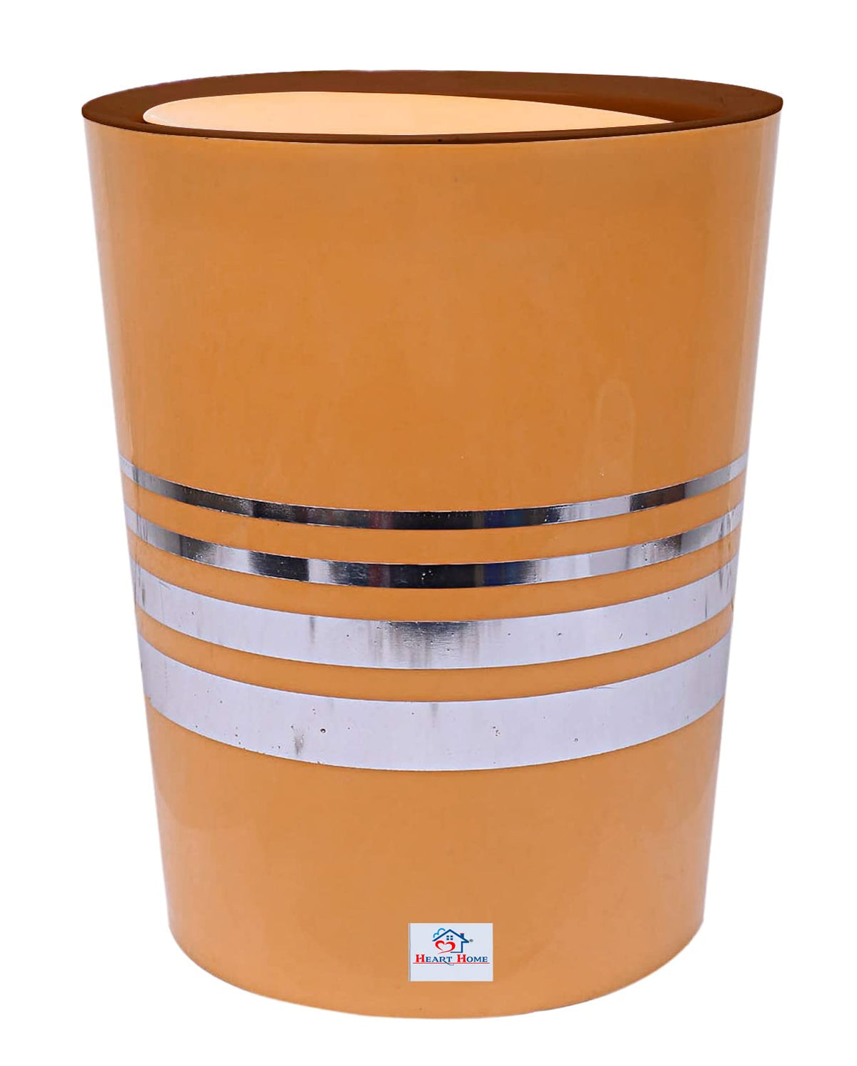 Heart Home Plastic Dustbin/Wastebin With Swing Lid, 7 Liter (Yellow)-47HH0797