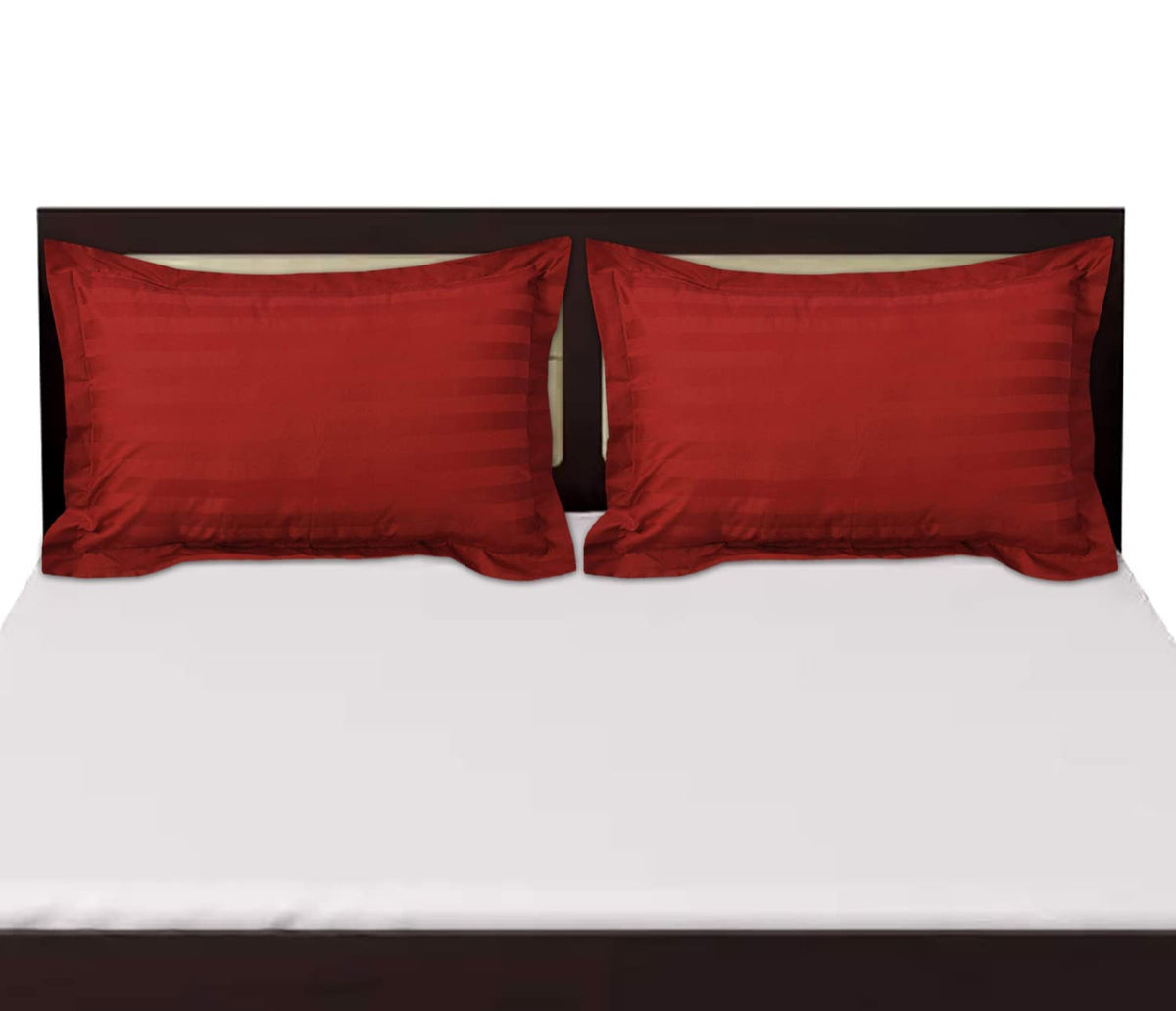 Kuber Industries 2 Piece Cotton Pillow Cover Set-17"x24" (Red) Luxury Pillow Covers-KUBMART3384