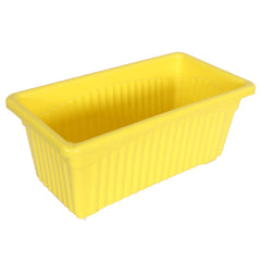 Kuber Industries Rectangular Jupiter Plastic Window Pot|Flower Planter for Home & Balcony,Garden 14 Inches Pack of 3 (Yellow)