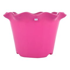 Heart Home Blossom Flower Pot|Durable Plastic Flower Pots|Planters for Home Décor|Garden|Living Room|Balcony|Pack of 3 (Pink)
