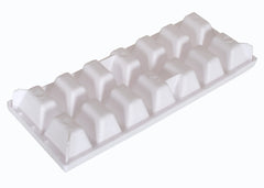 Kuber Industries Ice Cube Bin Box Trays 4 Pack Stackable Ice Storage Container and Trays, BPA Free-Pack of 4 (White)