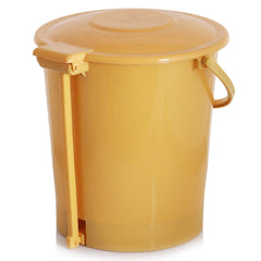 Kuber Industries 2 Pieces Plastic Dustbin Garbage Bin with Handle, 10 Liters (Yellow) - CTGTC34627