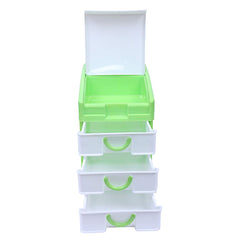 Kuber Industries 4 Layer Storage Drawer, Green, Standard, 5.51 x 7.08 x 7.87 inches