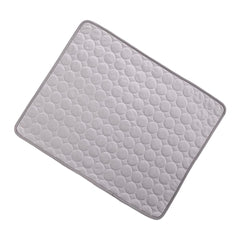 Urbane Home Rectangular Dog & Cat Bed|Premium Cool Ice Silk with Polyester With Bottom Mesh|Multi-Utility Self-Cooling Pad For Dog & Cat|Light-weight & Durable Dog Bed|ZQCJ001G-XL|Grey