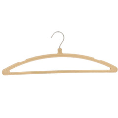 Kuber Industries 12 Piece Plastic Hanger|Wide Plastic & Anti Rust Hooks|Multipurpose Hanger Organizer (Cream)