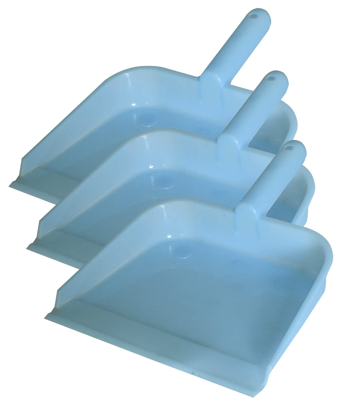 Kuber Industries 10" Plastic Dustpan, Pack of 3, Blue