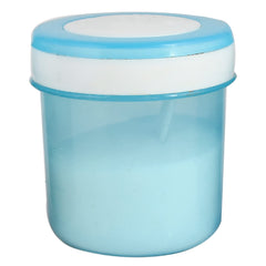 Kuber Industries Containers Set for Kitchen|BPA-Free Plastic 350 ML Storage Containers Set with Spoon for Kitchen Set of 3 (Sky Blue)