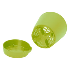 Heart Home Plastic Titan Pot|Garden Container for Plants & Flowers|Self-Watering Pot with Drainage Holes,6 Inch,Pack of 6 (Green)