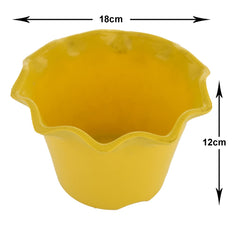 Kuber Industries Blossom Flower Pot|Durable Plastic Flower Pots|Planters for Home Décor|Garden|Living Room|Balcony|Pack of 5 (Multicolor)