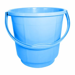 Kuber Industries 2 Pieces Unbreakable Strong Plastic Bathroom Bucket 13 LTR (Green & Blue) -CTKTC37917
