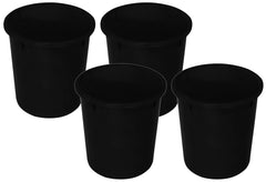Kuber Industries Plastic Open Dustbin, Garbage Bin For Home, Kitchen, Office, 5Ltr.- Pack of 4 (Black & Pink)-47KM01067