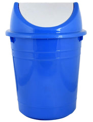 Kuber Industries Plastic Dustbin, Trashbin, Wastebin For Kitchen, Bathroom, Office Use With Swing Lid, 10 Liter- Pack of 2 (Green & Blue)-47KM0874