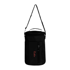 Kuber Industries Lunch Bag | Canvas Waterproof Tiffin Bag for Office | Adjustable Shoulder Strap with One Small Zipper Pocket | Black