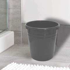 Kuber Industries Plastic Dustbin|Portable Garbage Basket & Round Trash Can for Home,Kitchen,Office,College,5 Ltr.(Gray)