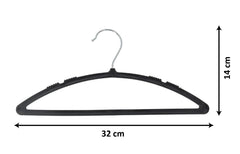 Kuber Industries 12 Pieces Non-Slip, Space Saving Plastic Closet Baby Hanger for Laundry & Everyday Use (Black)-HS43KUBMART25721