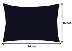 Kuber Industries Comfort Microfiber Filled Pillow for Bed Room, 16"x24" (Blue)-Pack of 2,Black,F_26_KUBMART016824