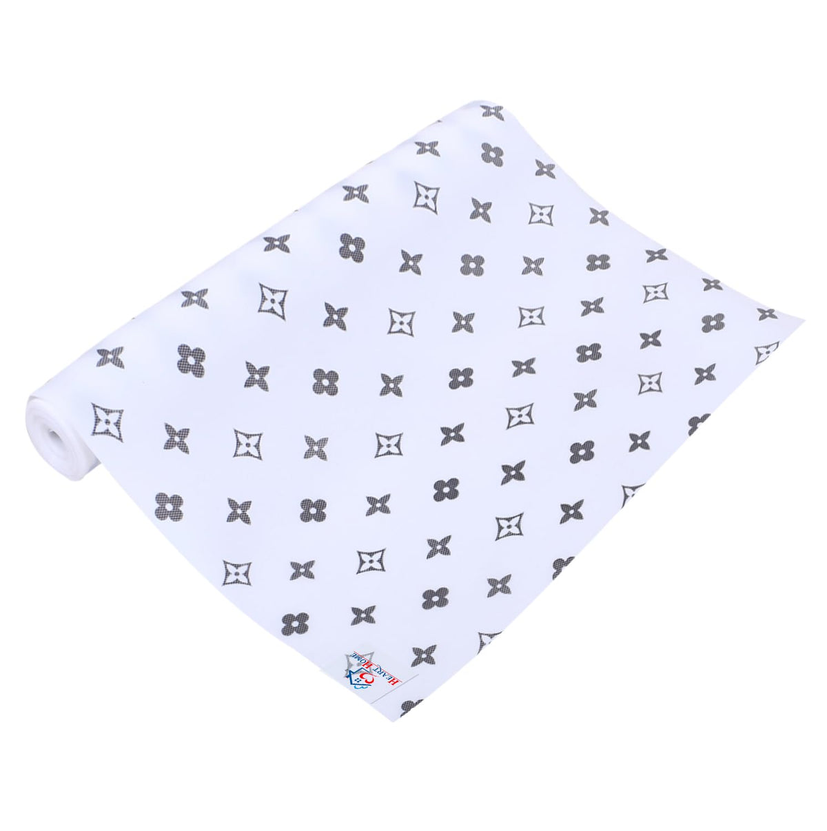 Heart Home Shelf Liner | EVA Kitchen Cabinet Shelf Mat | Anti-Slip Bathroom Mat | Fridge Mat | Table Mat | Star Print Print Wardrobe Mat | 5 Meter | White