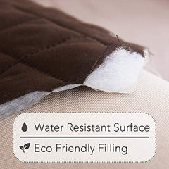 Fun Homes Polyester Reversible 1 Seater Polyester Sofa Cover (HS_36_FUNHOMES018997, Brown and Ivory, Standard)