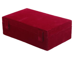 Kuber Industries Wooden 2 Rod Bridal Bangle Box |Vanity Organizer With Removable Rod And Mirror With 2 Magnetic Buckle (Maroon)