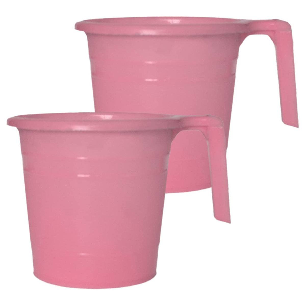 Heart Home Plastic Bathroom Mug, 2 Litre- Pack of 2 (Pink)-50HH0867