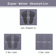 Kuber Industries Stylish Beautiful Bathroom Mat, Door Mat, Floor Mat, Bath Mat| Non Slip mat for Bathroom Cushion Mat Super Absorbent Carpet, Quick Dry Dirt Barrier for Home & Office |Grey