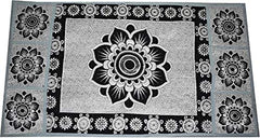 Kuber Industries Cloth 3 Pieces Fridge Mat, 1 Piece Handle Cover and 1 Pieces Fridge Top Cover (Multi)-CTKTC2778