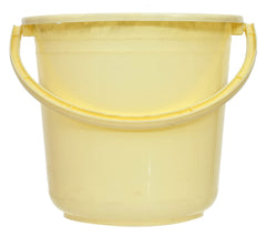 Kuber Industries Square Multipurposes Plastic Bucket For Bathing|Home Cleaning & Storage Purpose|Size 31 x 31 x 31 CM|Capicity 16Ltr. (Cream)-47KM01189