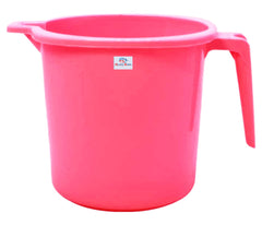 Heart Home Multiuses Square Large Lightweight, Unbreakable Strong Plastic Bathroom Mug, 2 Litre- Pack of 3 (Pink)-50HH0834