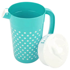 Kuber Industries Dot Printed Plastic Water & Juice Jug, Drinking Beverage Jug,with Lid for Daily Uses, 2.4 LTR (Green)-HS42KUBMART25214, Pack of 1
