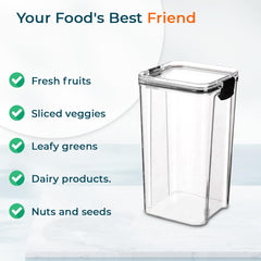 Kuber Industries Extra Large Refrigerator Storage Crisper/Fridge Container with Airtight Lid (Transparent)