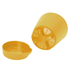 Kuber Industries Plastic Titan Pot|Garden Container for Plants & Flowers|Self-Watering Pot with Drainage Holes,6 Inch,Pack of 6 (Yellow)