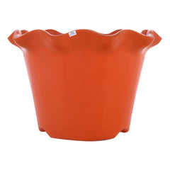 Heart Home Blossom Flower Pot|Durable Plastic Flower Pots|Planters for Home Décor|Garden|Living Room|Balcony|Pack of 2 (Orange & Yellow)