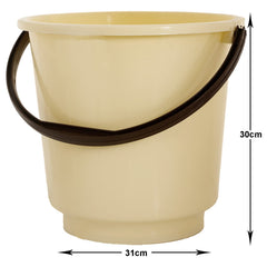 Heart Home Bucket|Plastic Bucket for Bathroom|Bucket for Bathing|Unbreakable Bucket with Handle|16 Liter (Yellow)