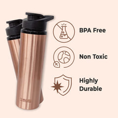 Kuber Industries Copper Sipper Bottle | Plain (750 ml) Set of 1
