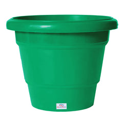 Heart Home Solid 2 Layered Plastic Flower Pot|Gamla for Home Decor,Nursery,Balcony,Garden,6"x5",Pack of 8 (Green)