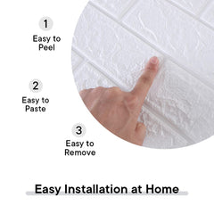 Kuber Industries Foam Brick Pattern 3D Wallpaper for Walls | Soft PE Foam | Easy to Peel, Stick & Remove DIY Wallpaper | Suitable on All Walls | Pack of 5 Sheets, 70 cm X 77 cm