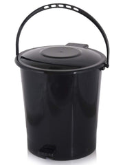 Kuber Industries 2 Pieces Plastic Dustbin Garbage Bin with Handle, 10 Liters (Black) - CTKTC034638
