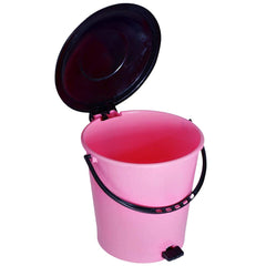 Heart Home Pedal Dustbin|Plastic Pedal Dustbin|Kitchen Waste Paper Bin|Dustbin for Bedroom|5 Liter Dustbin (Pink)