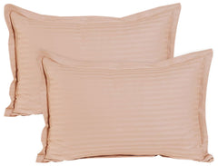 Kuber Industries Lining Design Breathable & Soft Cotton Pillow Cover/Protector/Case- 18x28 Inch, Set of 4 (Peach)-HS43KUBMART26769, Standard