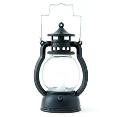 Kuber Industries Kuber Led Lantern Lamp|Battey Operated|Flameless Yellow Light| Diwali Lights for Home Decoration,Along with Other Festivities & Parties|Black Hanging Lantern| Black
