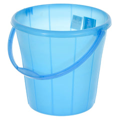 Kuber Industries Multiuses Plastic Bucket with Handle & Measuring Scale, (Black)-46KM0323, Standard