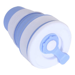 Kuber Industries Collapsible Coffee Cup|Silicone Portable Travel Coffee Mug|Camping Cup with Lid for Travel,Hiking Outdoors,350 ML,Pack of 2 (Sky Blue)