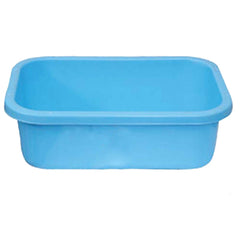 Kuber Industries 2 Pieces Unbreakable Plastic Big Size Multipurpose Desk Organizer,kitchenTray,Storage Basket/Big Tray (Blue)-KUBERMART1578