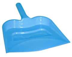 Heart Home Plastic Lightweight 12" Dustpan with Comfort Grip Handle for Easy Sweep Broom, Pack of 6 (Pink & Blue)