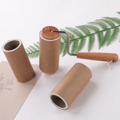 Urbane Home Lint Roller | Wooden Lint Remover for Clothes | Pet Hair Roller | Sticky Lint Remover | 2 Roller + 4 Replacement Rolls -Total 360 Sheets | Pack of 2 | Brown