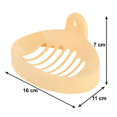 Kuber Industries Soap Holder|Sink Soap Holder|Plastic wall Mounted Soap Holder|Oval Shape Self Draining Soap Dish for Bathroom|Pack of 4 (Multicolor)